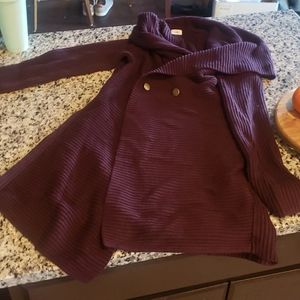 Long wrap around sweater